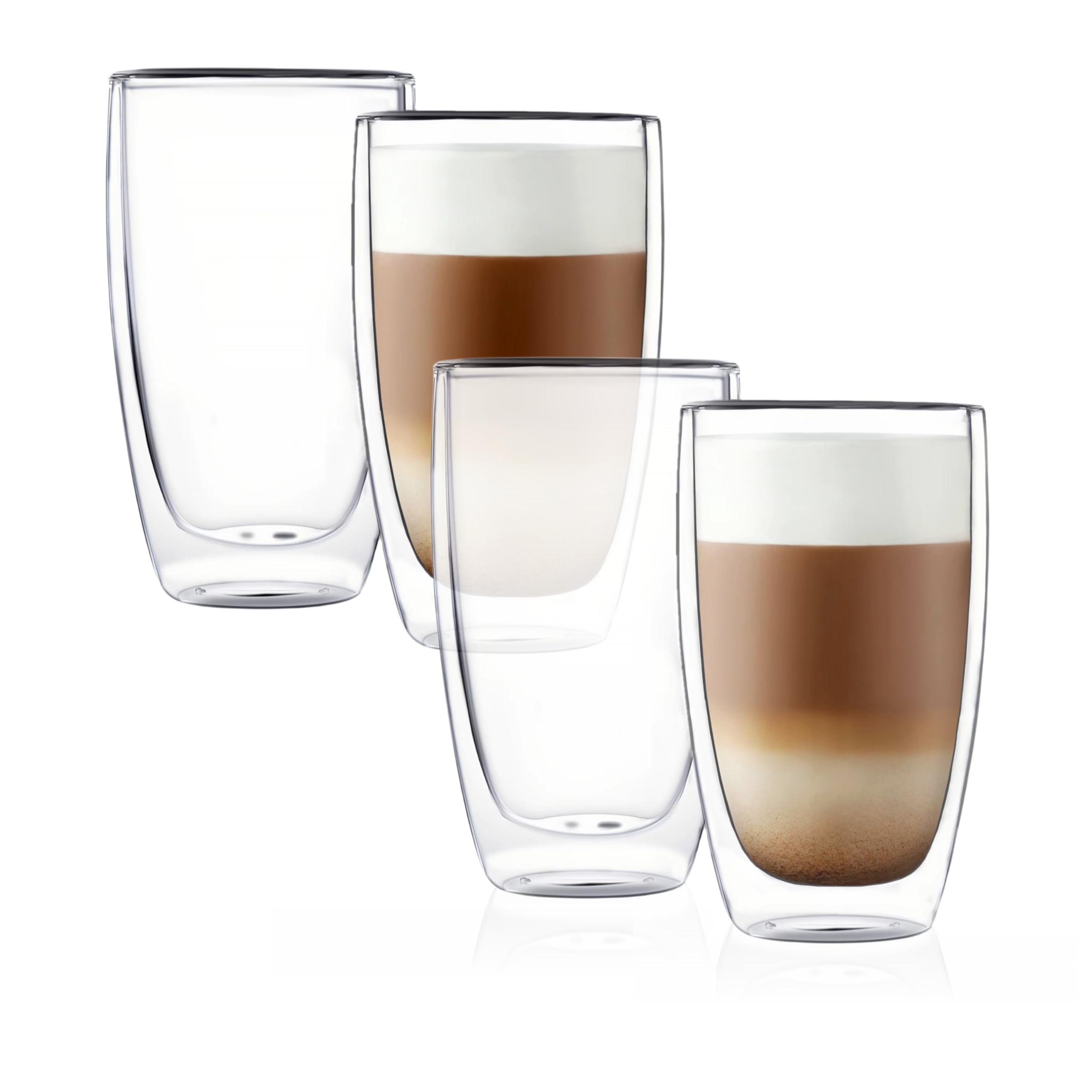 Amazon.com: CNGLASS Double Wall Thermo Glass Coffee Cup 13.5 oz
